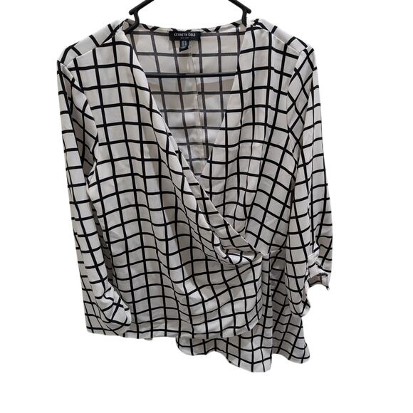 Kenneth Cole Tops - Kenneth Cole Women's Size 10 Medium Black Label Blouse Tunic Top Shirt EUC